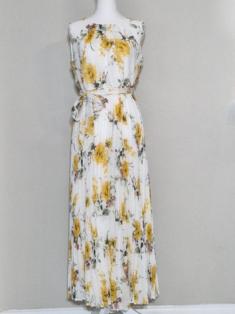 Studio One New York Women’s Maxi Sleeveless Pleated Dress Size 4